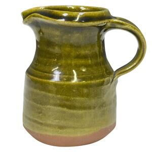 Bunratty Ireland Pottery Olive Green Glazed 4" Cream Pitcher-Excellent